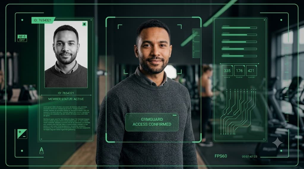 GymGuard facial recognition live monitor